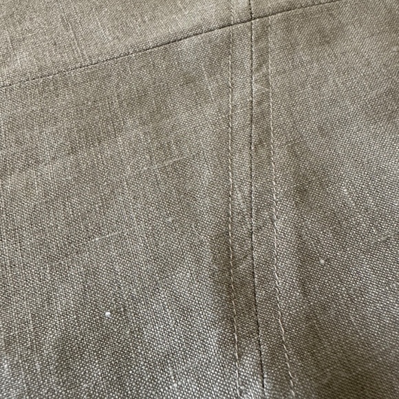 ANN TAYLOR 100% GREEN LINEN DIAGONALLY CONSTRUCTED SKIRT-NWT/SIZE 14 - Picture 7 of 9